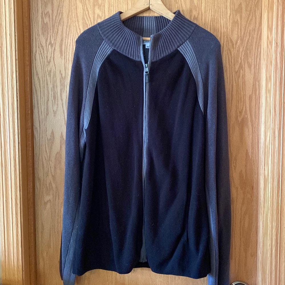 Men’s Calvin Klein Sweater - Black & Grey - Size XL